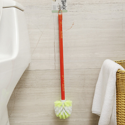 Yiwu Factory Direct Sales round Wooden Handle Toilet Brush Long Handle Go to the Dead End Toilet Brush Toilet Cleaning Brush Wholesale
