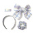 JK Girl Big Bow Hairpin Large Intestine Hair Ring Uniform Fabric Headband Hair Accessories Set Plaid Head Clip Hairpin