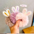 INS Girl Heart Cute Hair Ring Plush Rabbit Ears Headband Headdress High Elastic Ponytail Hair Band Hair Accessories