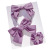 Dream Purple Fashionable Three-Piece Suit Hair Accessories Barrettes Large Intestine Hair Ring Headband Girl Heart Bow Headband Korean Style Headdress