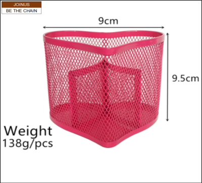  9x9.5cm stationery Megnetic metal mesh pen holder desk organizer AF-3428