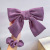 Dream Purple Fashionable Three-Piece Suit Hair Accessories Barrettes Large Intestine Hair Ring Headband Girl Heart Bow Headband Korean Style Headdress