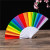 7-Inch Craft Folding Fan Rainbow Flat Fan Dance Fan Spanish Amazon Advertising Customized Fan