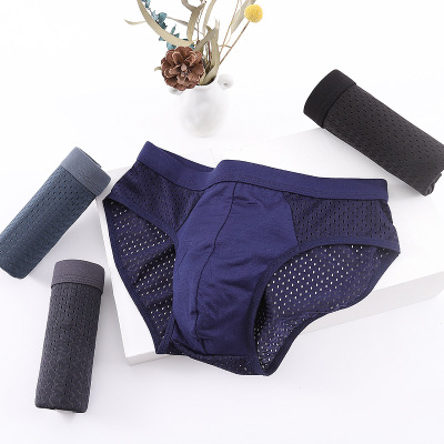 Quick-Drying Mesh Mesh Ice Silk Men's Triangle Underwear Men's Modal Breathable Summer Refreshing Mesh Pants Ultra-Thin