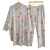 Spring and Autumn Korean Style Large Size Cotton Pajamas Mid-Length Cardigan Pajamas the White Kitten Plump Girls Women's Homewear