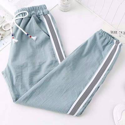 Sports Pants Loose Spring and Summer Thin Korean Style Casual Wide Leg Ice Silk Bloomers Women's All-Matching Slimming New