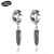 Black Tassels Korean Style Non-Pierced Earrings Cross Warwolf Men and Women Trendy Earrings Titanium Steel Ear Clips