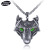 Cross-Border Popular Star Hip Hop Necklace European and American Ancient Titanium Steel Necklace Trendy Men's Stainless Steel Necklace Wolf Head Pendant