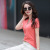 Spring and Summer Slim-Fit White Split New Solid Color and V-neck Button Short-Sleeved T-shirt Women's Cotton Top One Piece Dropshipping 6921