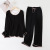 Spring Large Size 50S Lanjing Modal Pajamas Suit Home Wear U-Neck Long-Sleeved Trousers Thin Casual Fashion