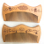 Natural Log Ordinary Peach Wooden Comb Wholesale and Retail Small Hairdressing Horn Comb Double-Sided Carving Small Comb