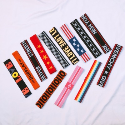 Korean Style Sports Headband Trendy Men's Children Hip-Hop Headband Girls' Hip Hop Boys' Performance Headband Customized Factory Direct Sales