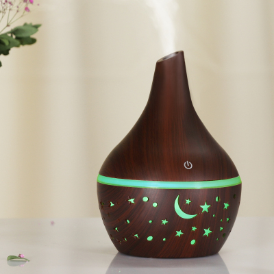 Holdmay Wood Grain USB Colorful Light Humidifier