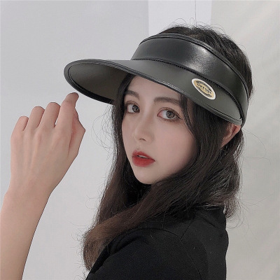 Hat Female Korean Fashion Visor Peaked Cap Summer Beach Trip Sun-Proof Sun Hat Face-Covering All-Match Japanese Style