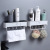 Self-Designed Bathroom Multi-Functional Storage Rack Wall-Mounted Punching-Free Plastic Storage Rack Wall-Mounted Toothbrush Holder