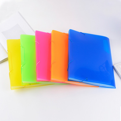 Candy Color File Holder Folder Storage Test Paper Document Material Clear Boy Conference Large Capacity File Package