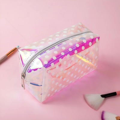 Internet Celebrity Ins Laser TPU Transparent Jelly Cosmetic Bag Large Capacity Cute Girly Simplicity Portable Waterproof Wash Bag