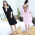 2020 Summer New Modal Striped Nightdress Mid-Length Short Sleeve Pajamas Dress Slim Fit Slimming Homewear
