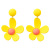 Sweet Summer Yellow Series Earrings Fresh Candy Color Personalized Flower Geometric Earrings Simple Internet-Famous Versatile Earrings