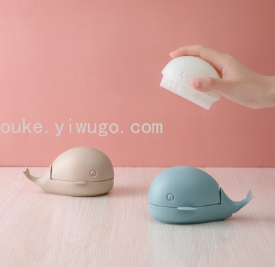 Dancing Whale Clothes Cleaning Brush Cute Household Cleaning Shoe Brush No Lint No Hurt Clothes Soft Hair Small Brush