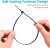 16-Inch about 40.6cm High Quality Strong Big Zipper Cable Tie Self-Locking Nylon Cable Tie, Indoor and Outdoor, Black