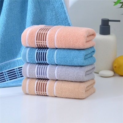 Foreign Trade Supply Pure Cotton Towel Jacquard Thickened Soft Absorbent Household Face Towel Daily Hotel Present Towel