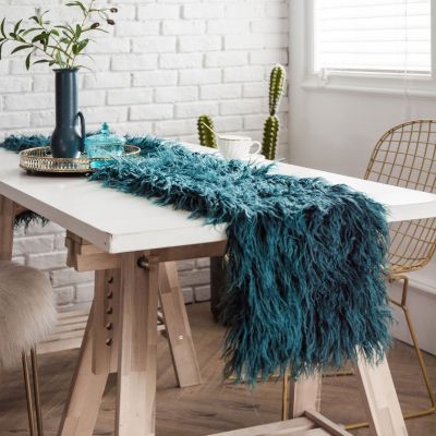 Tan Wool Table Runner European Style Banquet Model Room Home Book Table Towel Coffee Table Towel Dining-Table Decoration Table Runner Customization