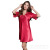Summer Pajamas Women's Ice Thin Silk Artificial Silk Spring and Autumn Nightdress Short Sleeve plus Size Homewear