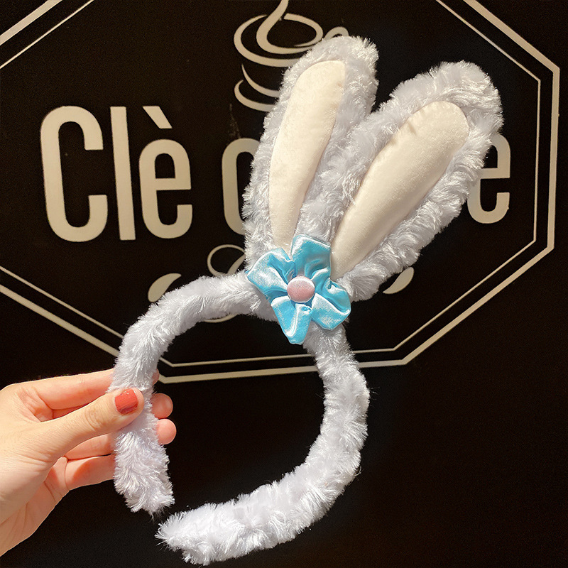 korean style instafamous hairband cute rabbit ears adult hair accessories face wash hair band outer wear hair band hairpin