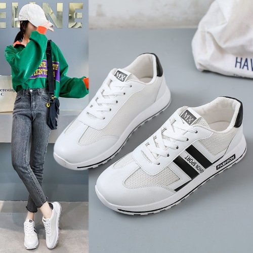 sneaker women‘s spring 2021 new korean style internet celebrity versatile casual breathable university style light white shoes women
