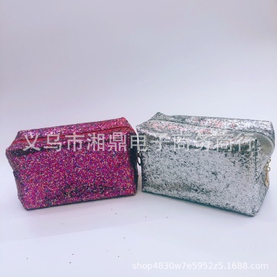 Foreign Trade Face Powder Glitter Powder Sequins Fashion Simple Trend Cosmetic Bag Storage Bag Travel Bag Easy to Carry Colorful