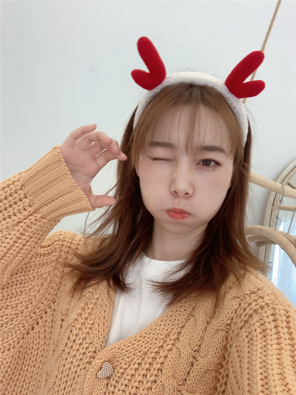 south korea new antler hairband party gathering decorative head hoop new year hair accessories home funny selling cute head buckle ornament