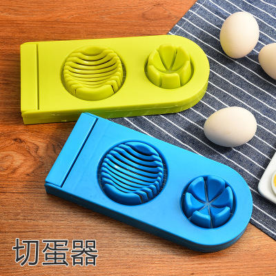 Amazon Hot Sale Multifunctional Egg Cutter 2-in-1 Flower-Shaped Eggs Slicer Plastic Preserved Egg Egg Cut