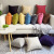 Plain Cotton Linen Sofa Cushion Thickened Square Pillow Solid Color Linen Pillow Living Room Backrest Pillow Pillow Cover