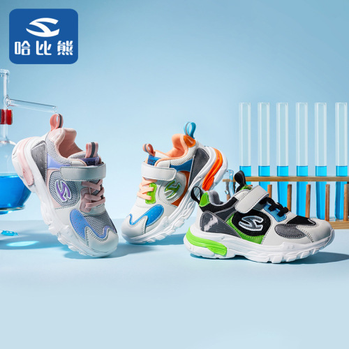 hobibear casual fashion girls‘ shoes 2021 spring new teenagers mesh shoes boys sneaker generation hair