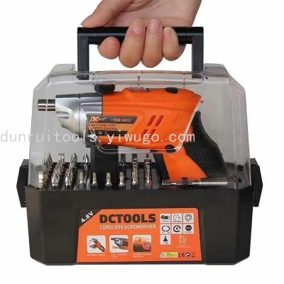 Household Electric Drill Tool Kit Lithium Electric Drill Set 12V Cordless Drill