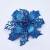 Poinsettia Glitter Fake Flower Artificial Simulation Flowers Christmas Tree Hanging Ornament Home Party Spring Wedding D
