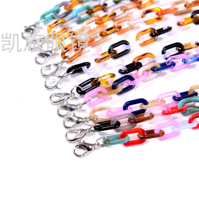 Mask Lanyard Eyeglasses Chain European and American Style Necklace Acrylic-Based Resin Mask Chain Factory in Stock