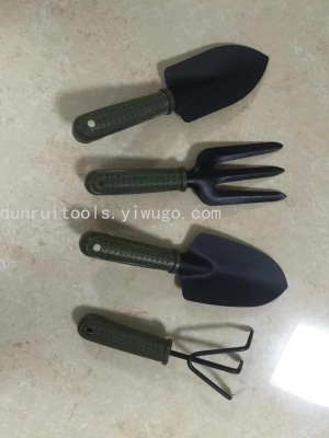 Plastic Handle Flower Set Spade Hoe Rake Dual-Purpose Hoe Three Shovel Garden Tool Kit Combination