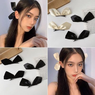 Kim Ji-Su Same Style Half-Piece Bow Barrettes Korean Style Ins Retro Girl Side Duckbill Clip Internet Celebrity Hair Accessories