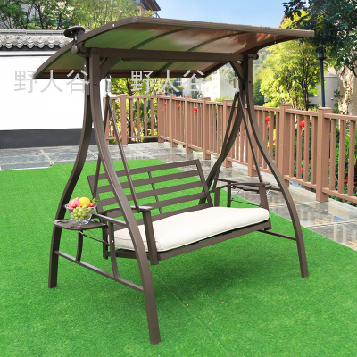 Outdoor Solar Swing Glider Courtyard Rocking Chair Double Cradle Garden Villa Outdoor to Swing Wholesale Spot