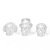 Creative 6-Hole Skull Ice Cube Mold 6-Piece Skull Silicone Ice Cube Mold Food Grade Ice Tray with Lid in Stock