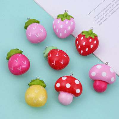 Cartoon Mushroom Pendant Handbag Pendant Creative Glow Toy DIY Stall Small Gift Acrylic Ornaments Accessories