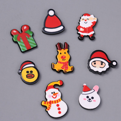 Manufacturers Supply Christmas Cartoon Patch Refridgerator Magnets Children's Toy DIY Ornament Accessories Decorative Sticker Customized Wholesale
