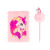 Foreign Trade Stationery Set Student Girl Diary Book Cartoon Decoration Notebook Unicorn Plush Notebook