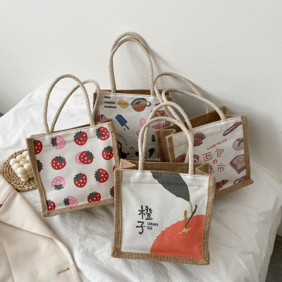 New Women's Bag Is Korean Style Canvas Student Fresh Handbag Japanese Trendy Lovely Bag Casual Commuter Bag