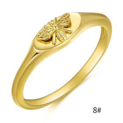 INS New Bee Ring Brass Gold-Plated Insect Ring Exquisite Fashion Feminine Jewelry
