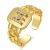 European and American Beauty Bloggers Rings of the Same Style Letter Series Gold Plated Ornament Strap Design Letter Opening Ring