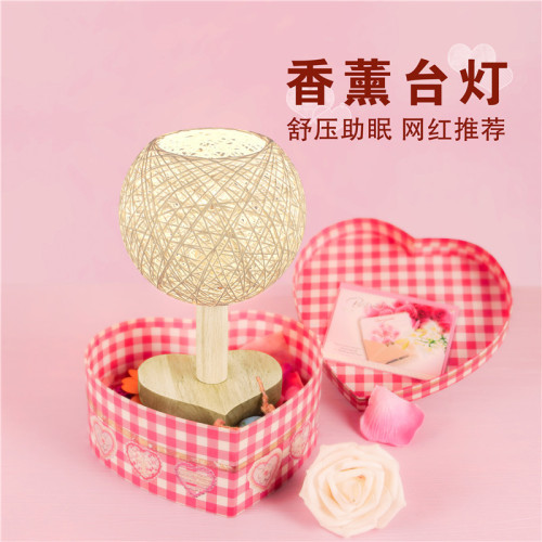 foreign trade special for hemp ball desktop lamp creative female lamp essential oil lamp love small night lamp