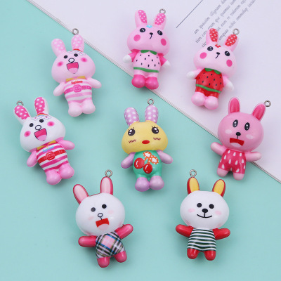 Supply Cute Rabbit Luminous Toy Bag Pendant Night Market Lamp DIY Stall Small Gift Acrylic Accessories